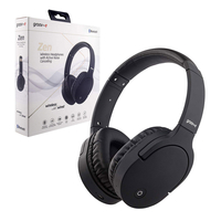 Groov-e ZEN Bluetooth Active Noise Cancelling Headphones with Handsfree Mic & Travel Pouch