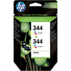HP 344 Tri-Colour Ink Cartridge (C9505EE) Twin Pack
