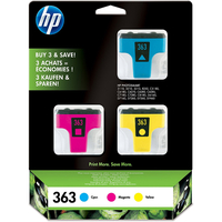 HP 363 Cyan,  Magenta and Yellow Ink Cartridges (CB333EE) TRIPLE PACK
