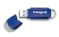 Integral Courier USB 2.0 Flash Drive - Blue - 64GB