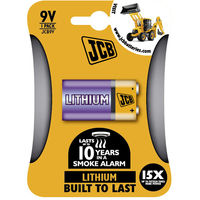 JCB 9V (JCB9V / PP3 / 6LR61 / MX1604 / MN1604 / E-Block) Lithium Battery - Pack of 1