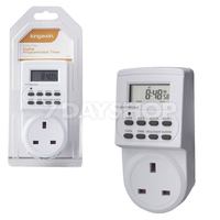 Kingavon 24 Hour 7 Day Digital Programmable Mains Timer Switch with LCD Screen