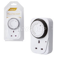 Kingavon 24 Hour Programmable Plug In Mains Timer Switches with 15 Minute Segments