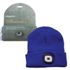 Kingavon Beanie Hat with Built-in 4 SMD LED Head Light,  Head Lamp - 3 Mode USB Rechargeable - Blue