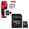 Kingston Canvas Select MicroSDXC Memory Card 80MB/s UHS-1 Class 10 With Adapter - 64GB