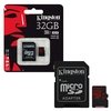 Kingston Micro SD SDHC UHS-1 U3 Memory Card Class 10 with full size adapter - 32GB