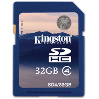 Kingston SDHC Memory Card - 32GB - Class 4