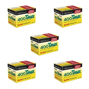 Kodak Professional T-MAX 400 ASA 35mm Black and White Print Film 135-36 Exposure - SUPER VALUE 5 PACK!