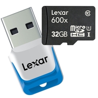 Lexar microSDHC Memory Card - 32GB Class 10 UHS-I High Speed with Reader