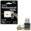 Lexar Professional 64GB Class 10 High Performance Micro SDXC UHS-II Memory Card with Card Reader
