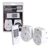 Lloytron 2x Remote Controlled Sockets with a 12 Channel Controller - Ideal for for Lights etc.