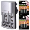 Lloytron AA and AAA Battery Charger with 8x Duracell AA Rechargeable Batteries - VALUE KIT