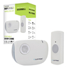 LLOYTRON MIP3 Wirefree Doorbell Kit with Battery Operated Chime Receiver and Bell Push