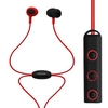 Magnetic Bluetooth Stereo Earbud Earphones with Mic - Red / Black