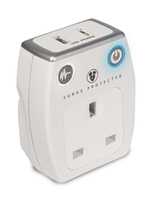 Masterplug SRGAUSBPB-MP Surge Protected Mains Dual USB 2.1a Charger - White