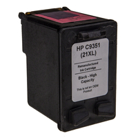 Non-OEM Remanufactured C9351 Black Ink Cartridge (No.21XL) for HP