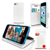 Orzly Multifunctional Wallet Case with integrated Stand for iPhone 5C - White