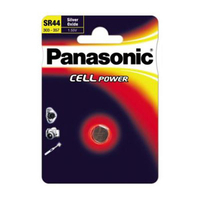 Panasonic Cell Power SR44 (AG13 / SG13 / LR44 / A76 / S76 / EPX76) Silver Oxide Button Cell Battery - SINGLE BATTERY