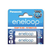 Panasonic Eneloop AA LR6 Ni-Mh Rechargeable Batteries 1900mAh Capacity Ready to Use - 2 Pack