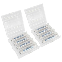 Panasonic Eneloop AAA Rechargeable NiMH Batteries 800mAh (Min. 750mah) AAA - Value 8 Pack in Safe Cases