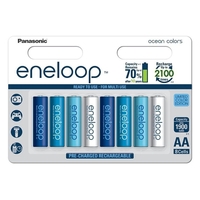 Panasonic Eneloop Ocean Limited Edition AA Ni-Mh Ready to Use Rechargeable Batteries Min 1900mAh - 8 Pack