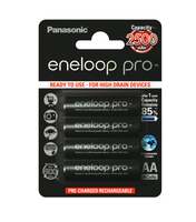 Panasonic Eneloop Pro 2500mah AA HR06 NiMH Rechargeable Batteries Ready to Use - 4 Pack