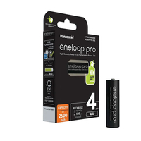 Panasonic Eneloop Pro AA NiMH 2500mAh Rechargeable Batteries - 4 Pack