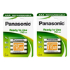 Panasonic Ready to Use and Stay Charged AAA HR03 NiMH Rechargeable Batteries 750mAh - 8 Pack