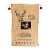 Personalised Traditional Christmas Hessian Santa Sack/Stocking - North Pole Special Delivery With Pom Poms - Large