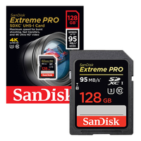 Sandisk Extreme Pro SD SDXC UHS-I Memory Card 95MB/s - 128GB