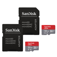 SanDisk Mobile Ultra Micro SD SDHC Memory Card UHS-1 A1 98MB/s with Full Size SD Card Adapter - 32GB Value Twin Pack