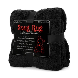 Snug Rug Sherpa Throw Blanket - Black