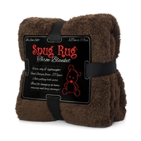 Snug Rug Sherpa Throw Blanket - Chocolate