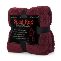 Snug Rug Sherpa Throw Blanket - Mulberry Red