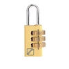 Travel Blue Padlock with Large Easy Read Combi Dial - Brass