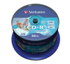 Verbatim CD-R AZO Printable Discs 700MB - 52x Speed - 80min - 50 Pack