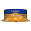 Verbatim DVD-R Matt Silver Discs 4.7GB - 16x Speed - 120min - 25 Pack