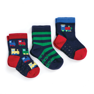 3-Pack Train Cotton Socks