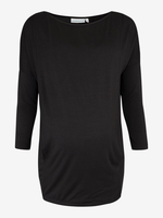 Black Drop Shoulder Maternity & Nursing Top