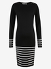 Black Stripe Knitted Maternity Dress
