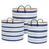 Blue Stripe Nesting Basket Set