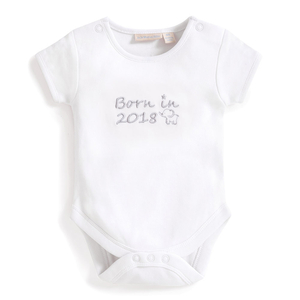 Born in 2018 Embroidered Bodysuit