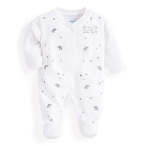 Born in 2018 Embroidered Sleepsuit