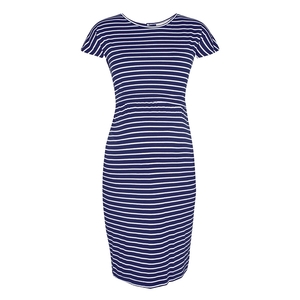 Breton Stripe Maternity & Nursing Shift Dress