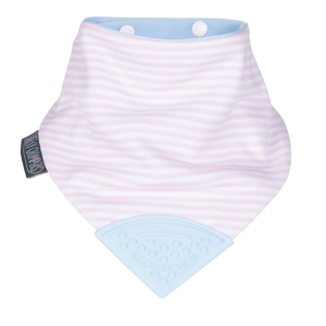 Cheeky Chompers Neckerchew Stripy Pink