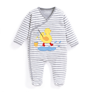 Duck Applique Baby Sleepsuit