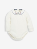 Ecru Tractor Embroidered Collar Body