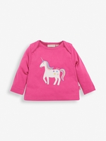Fuchsia Unicorn Appliqué Baby Top