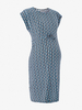 Geo Print Maternity & Nursing Drawstring Tunic Dress