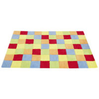 Large Rainbow Check Rug